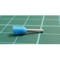 TLA, CEF7508F, Single Bootlace Ferrule, Blue, Cable Entry 0.75mm², Barrel Length 8mm