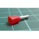 TLA, TCEF108F, Twin Bootlace Ferrule, Red, Cable Entry 1mm², Barrel Length 8mm