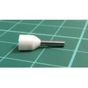 TLA, TCEF508F, Twin Bootlace Ferrule, White, Cable Entry 0.5mm², Barrel Length 8mm