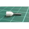 TLA, TCEF508F, Twin Bootlace Ferrule, White, Cable Entry 0.5mm², Barrel Length 8mm