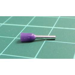TLA, CEF025F, Single Bootlace Ferrule, Violet, Cable Entry 0.25mm², Barrel Length 5mm