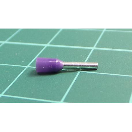 TLA, CEF025F, Single Bootlace Ferrule, Violet, Cable Entry 0.25mm², Barrel Length 5mm