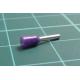 TLA, CEF025F, Single Bootlace Ferrule, Violet, Cable Entry 0.25mm², Barrel Length 5mm