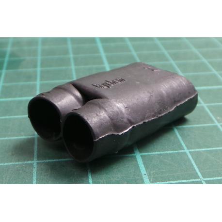 Heat Shrink Boot, Moulded, Y Transition, 0.519 ", 13.2 mm, Black