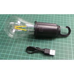 LED žárovka s USB nabíjením 3W 3000K Trixline TR-347M, camping