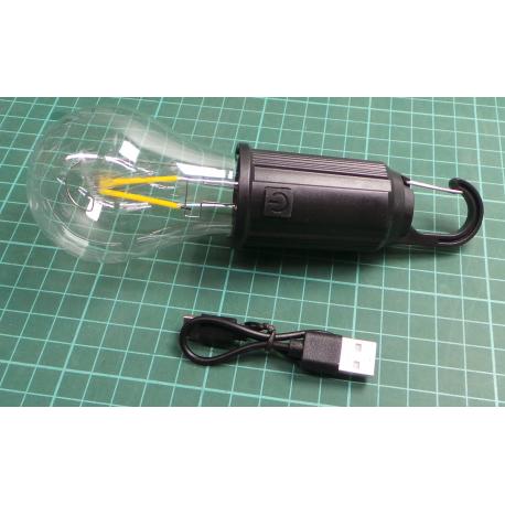 LED žárovka s USB nabíjením 3W 3000K Trixline TR-347M, camping
