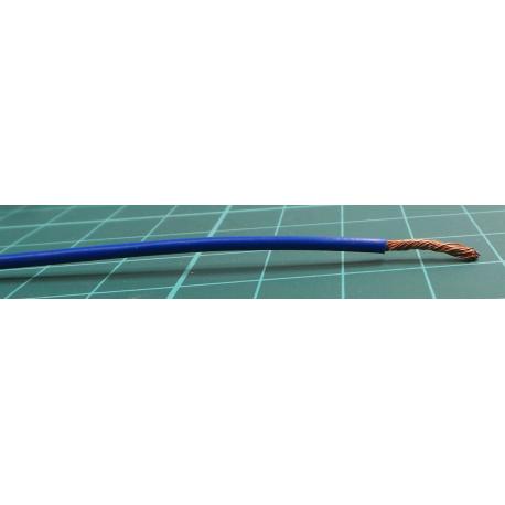 Wire, FLRY-B, 1x1mm2, stranded, Cu, PVC, blue, 60V, 100m, Class: 5