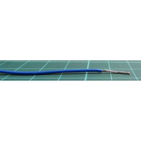 Zapojovací vodič plocha průřezu 0,34 mm², prameny vodičů: 7/0,25 mm, Modrá, 250 V 22 AWG AXINDUS, wire 021