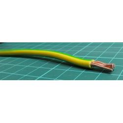 Wire, Stranded, 6491X Conduit, PVC, Green, Yellow, 6 mm², 328 ft, Wire108