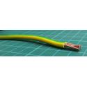 10AWG, 6mm2, Stranded, PVC, Green/Yellow, H07V-R, 6491X