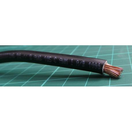 Zapojovací vodič plocha průřezu 10 mm², prameny vodičů: 72/0,4 mm, Černá, 600 V H07V2-K 8 AWG RS PRO, wire 174