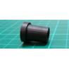 Knob, for 6mm Shaft, d 6.35mm, Ø14x18mm, black, Cliff, CL17098