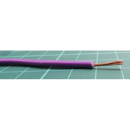 Kabel do panelů plocha průřezu 1mm2, typ kabelu: Podle tří norem, prameny vodičů: 32/0,2 mm, Fialová, 1 kV DC, 600 V AC, wire056