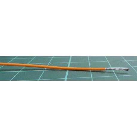 Zapojovací vodič plocha průřezu 0,22mm², prameny vodičů: 7/0,2 mm, Oranžová, 600 V 24 AWG RS PRO BS3G210, wire136