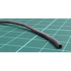 1.2mm Diameter, Silicone Rubber Sleeve, Black, per meter