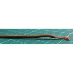 Přístrojový kabel plocha průřezu 0,75 mm², prameny vodičů: 24/0,2 mm, Hnědá, 1 kV 18 AWG RS PRO BS4808, wire201