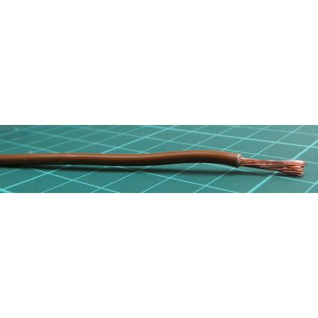 Přístrojový kabel plocha průřezu 0,75 mm², prameny vodičů: 24/0,2 mm, Hnědá, 1 kV 18 AWG RS PRO BS4808, wire201
