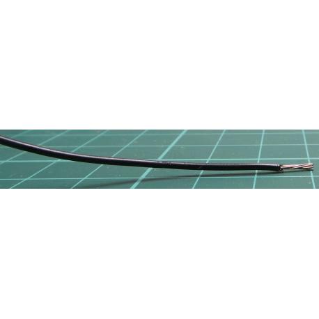 Wire, HookUp Wire, stranded, Cu, 22AWG, PVC, black, 300V, 30.5m, wire194