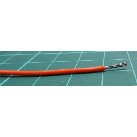 Zapojovací vodič plocha průřezu 0,34 mm², prameny vodičů: 7/0,25 mm, Oranžová, 250 V 22 AWG AXINDUS, wire130