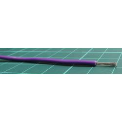 Zapojovací vodič plocha průřezu 0.75mm2, prameny vodičů: 24/0,2 mm, Fialová, 1 kV DC, 600 V AC 20 AWG RS PRO UL1015, wire059