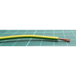 Zapojovací vodič plocha průřezu 0.75mm2, prameny vodičů: 24/0,2 mm, Zelená/Žlutá, 1 kV DC, 600 V AC 20 AWG RS PRO, wire103