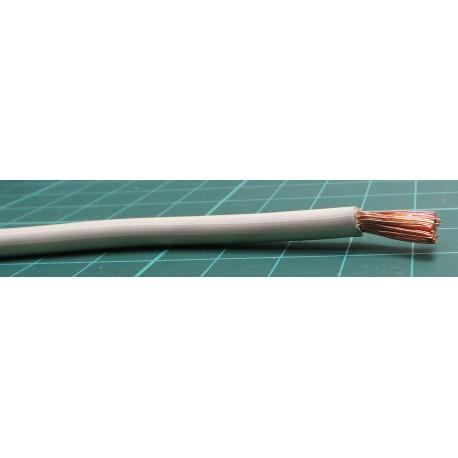 Zapojovací vodič plocha průřezu 6 mm², prameny vodičů: 84/0,3 mm, Bílá, 1 kV H07V2-K 10 AWG RS PRO, wire191
