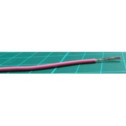 Wire, Stranded, Equipment, PTFE, Pink, 24 AWG, 0.22 mm², 328 ft, wire042