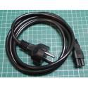 1.7m, Cloverleaf / Mickey Mouse connector to Euro Plug