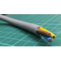 3 Core, 2.5mm2, Mains Flex, Unscreened, Grey, Per Meter