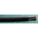 4 Core, 1mm2, Unscreened, H05VV-F, Black, per meter