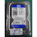 USED, Hard Disk, WD10EZEX, WD Blue, WDEZEX-21M2NA0, Desktop, SATA ,1TB