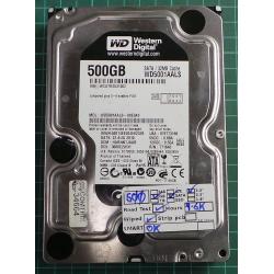 USED, Hard Disk, WD5001AALS, WD Caviar, WD5001AALS-00E3A0, Desktop, SATA, 500GB
