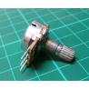 Potentiometer, 5K, Log, 6x7mm Knurled Shaft, PCB Pins