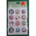 Pack of Stickers, Easter Rabbits