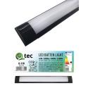 LED ceiling light, 36W, 1215x75x25mm, Day White, Black frame