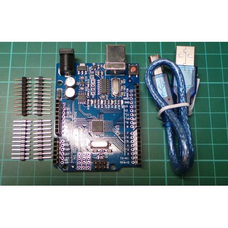 2012 UNO R3 Development Board MEGA328P ATMEGA16U2 & USB Cable For Arduino TE