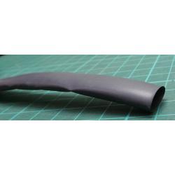 Heat Shrink Tubing, Flexible, Fluid Resistant, 3:1, 0.354 ", 9 mm, Black, 16.4 ft