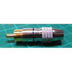 RCA connector cable kov.nikl.pro 5mm black Prouza. 