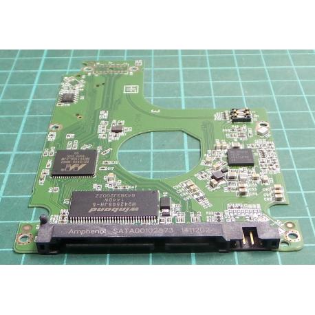 PCB: 2060-800018-001 Rev P1, WD5000LPLX, WD Black, WD5000LPLX-00ZNTT0, 500GB, 2.5", SATA