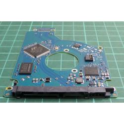 PCB: 100729420 Rev B, Laptop Thin HDD, ST500LM023, P/N: 1RR152-074, Firmware: 0004LIM7, 500GB, 2.5", SATA