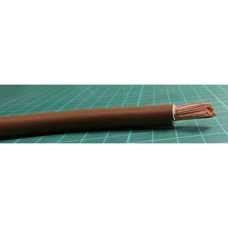 Wire, Tri Rated, PVC, Brown, 4 AWG, 25 mm², 164 ft, wire 254