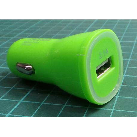 Car charger, 5V, 2.1A