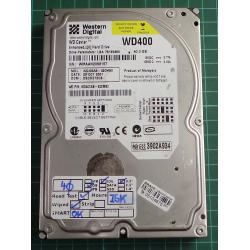 USED, Hard Disk, WD400, WD Caviar, WD400AB-32CMB0, Desktop, IDE, 40GB