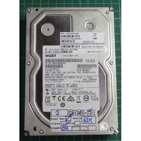 USED, Hard disk, HGST, HUS724020ALA640, P/N: 0F19473, Desktop, SATA, 2TB