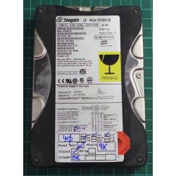 USED, Hard Disk, Seagate, U6, ST340810A, P/N: 9T7002-305, Firmware: 5.33, Desktop, IDE , 40GB