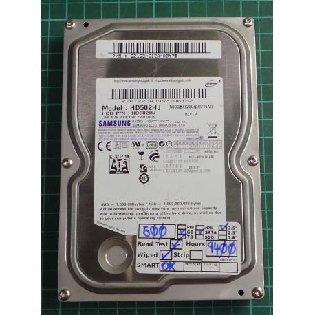 USED, Hard Disk, SAMSUNG, HD502HJ, P/N: 62163-C12A-A3YB, Desktop, SATA, 500GB