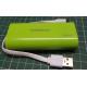 For Mobile Phones Samsung Portable 5200mAh USB Battery Green Powerbank Charger