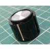 Knob, for 6mm shaft, Ø20x15.9mm, Screw Fixing - Metal Insert