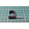 Nail in Clip, for 15mm Round Cable, 40mm Nail Black