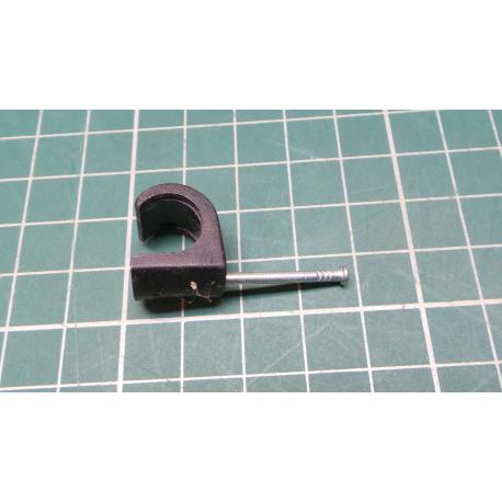 Nail in Clip, for 10mm round cable, black